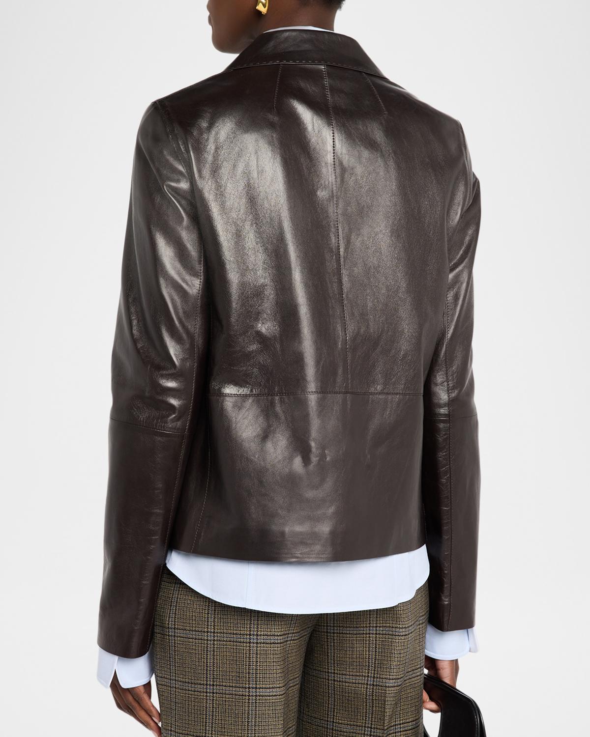 Button-Down Nappa Leather Jacket - thumbnail 3