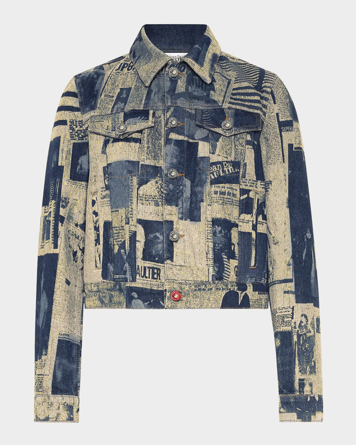 Jean Paul Gaultier Fitted Denim Journal Jacket | Neiman Marcus