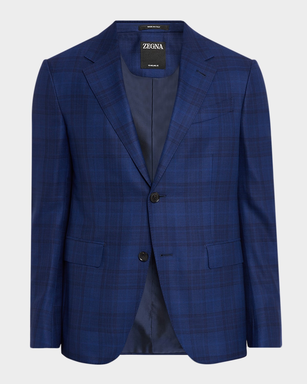 ZEGNA Men's 15milmil15 Wool Plaid Single-Breasted Sport Coat