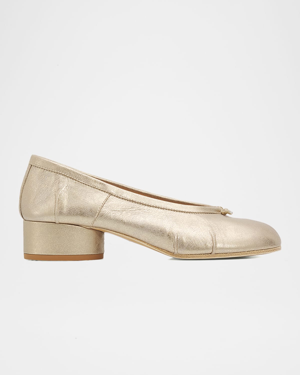 バレエシューズ marjour   ballerina pumps Maison Margiela Tabi Metallic Leather Ballerina Pumps | Neiman Marcus