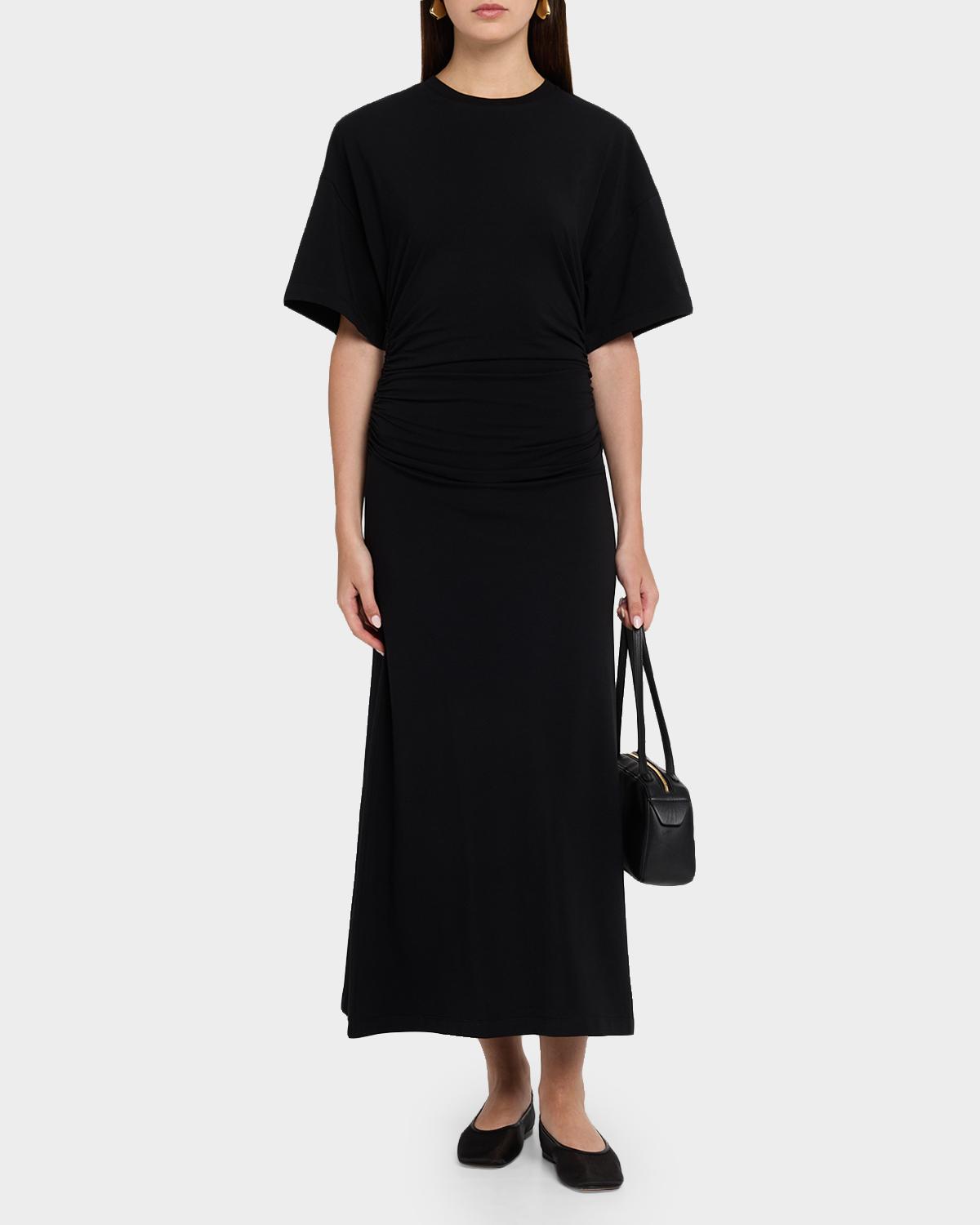 Fitted Ruched Midi Dress - thumbnail 2
