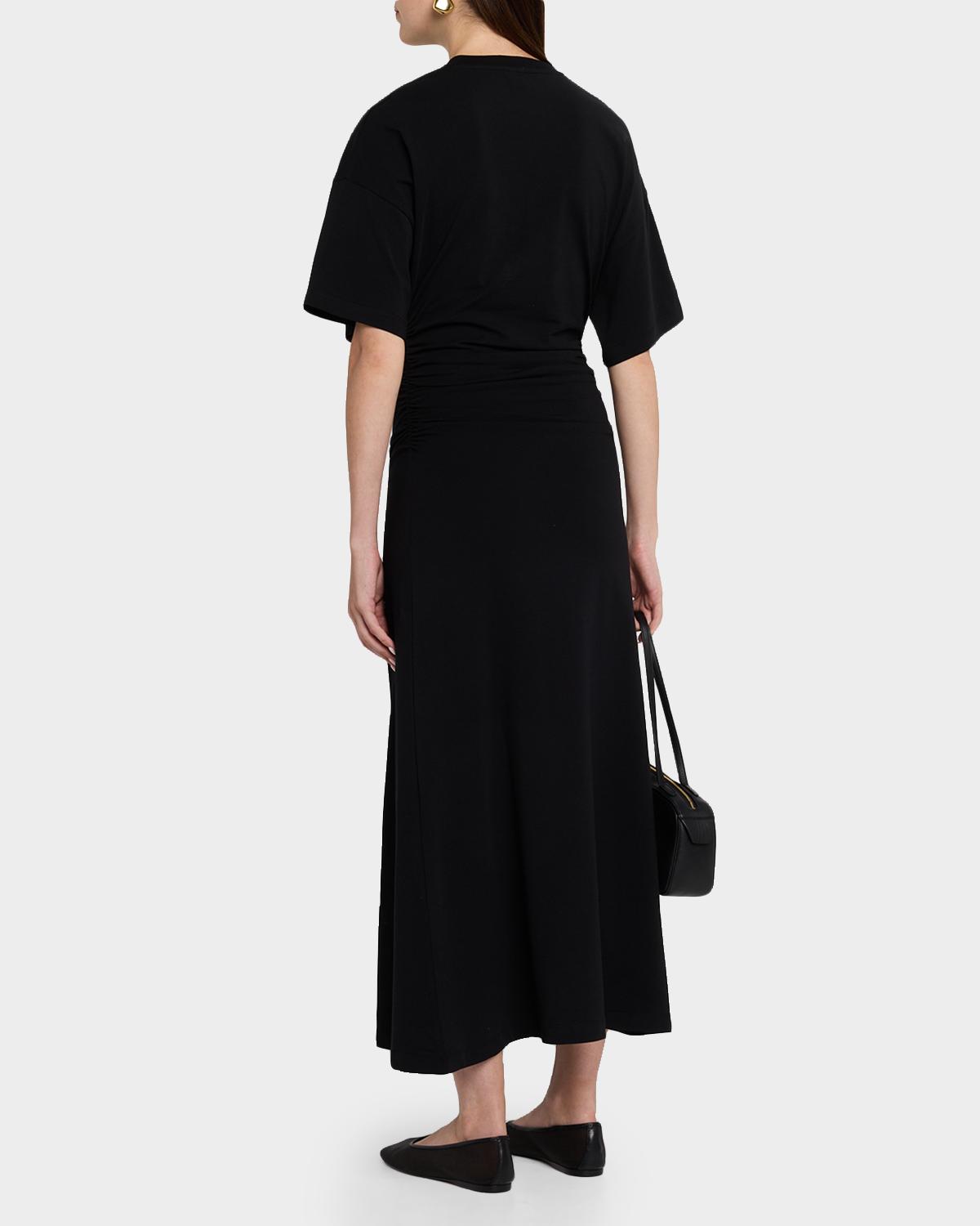 Fitted Ruched Midi Dress - thumbnail 3