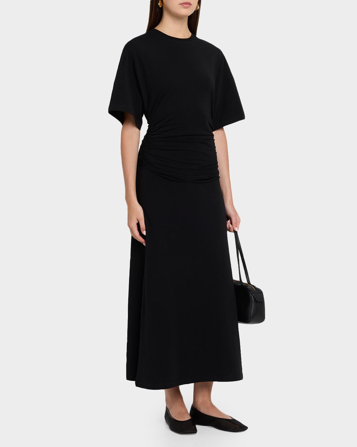 Fitted Ruched Midi Dress - thumbnail 4