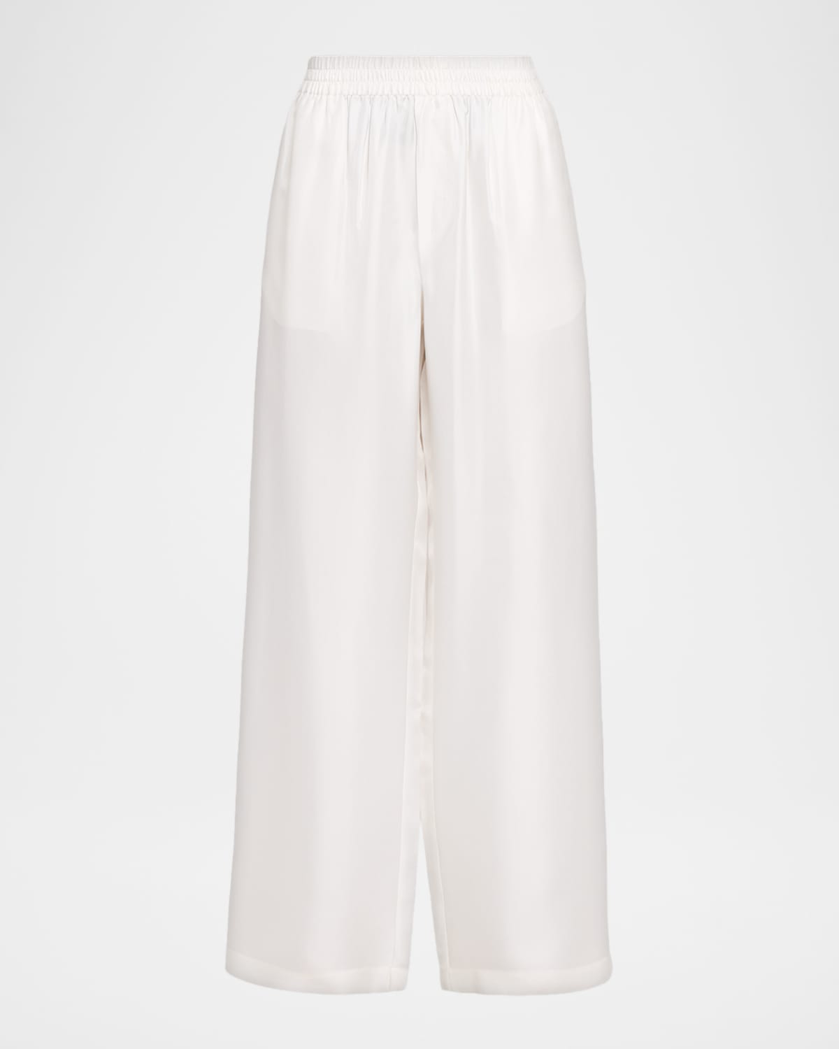 Lisa Yang Silk Twill Wide-Leg Trousers | Neiman Marcus
