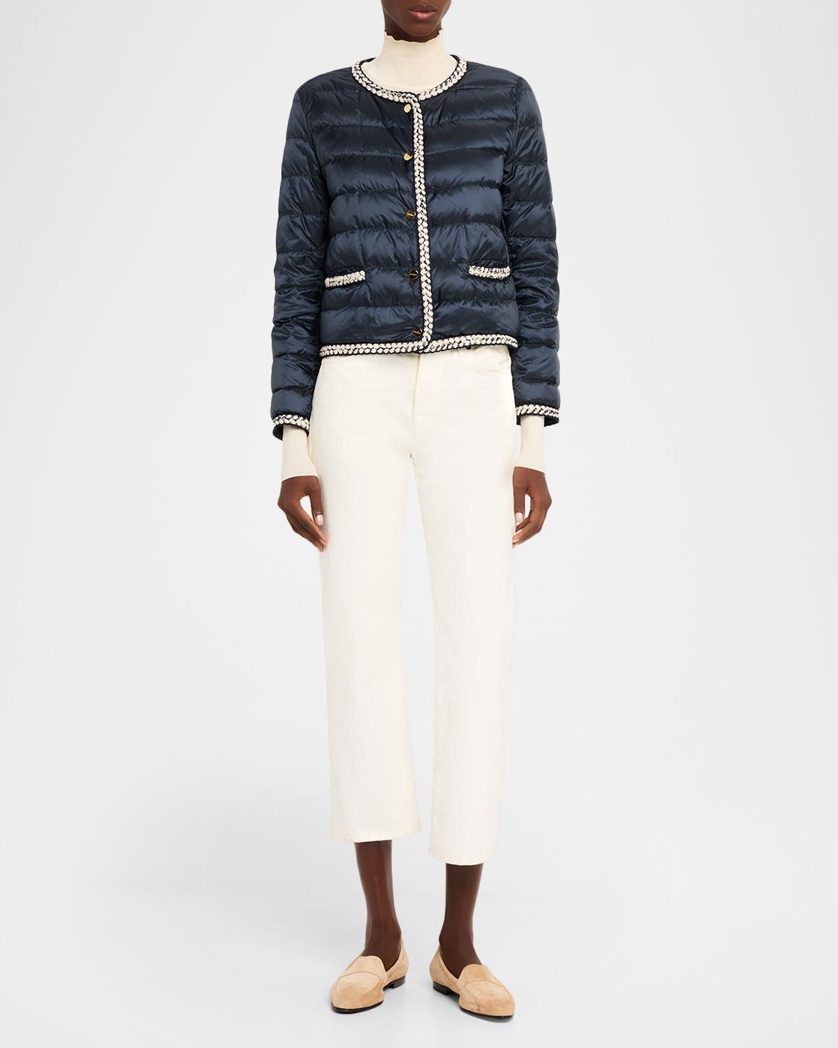 Quilted Braid-Trim Puffer Coat - thumbnail 2
