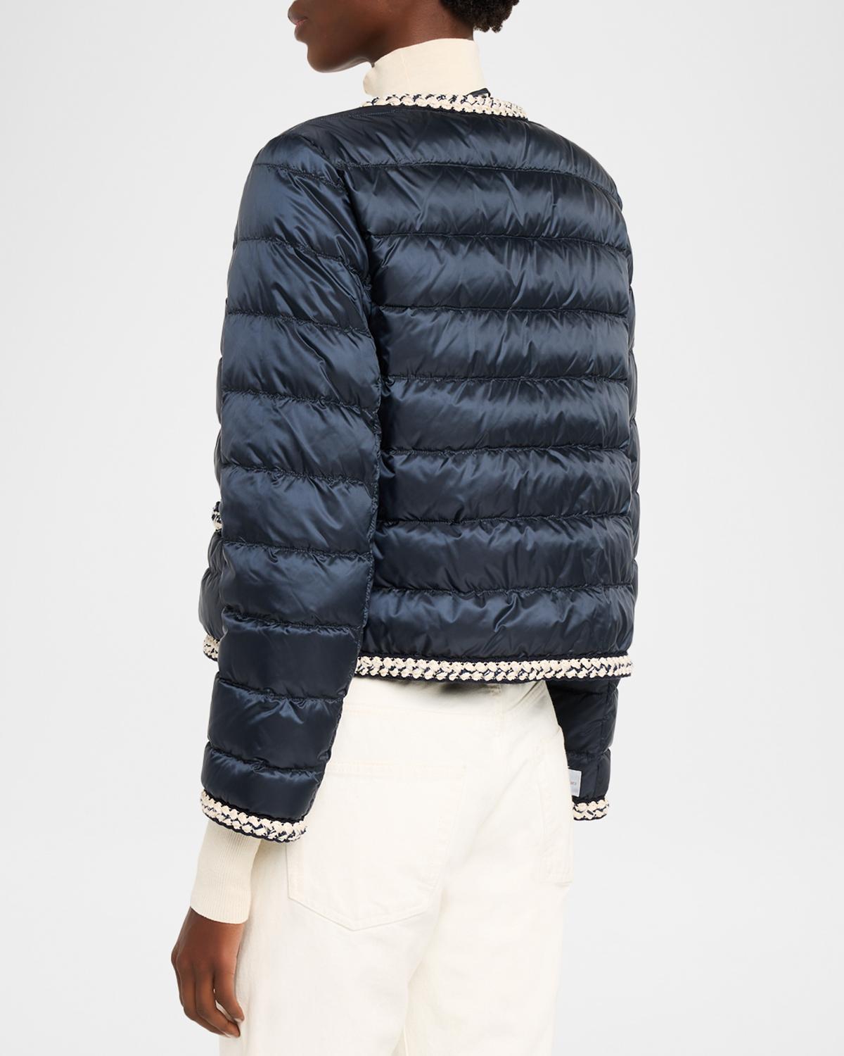 Quilted Braid-Trim Puffer Coat - thumbnail 3