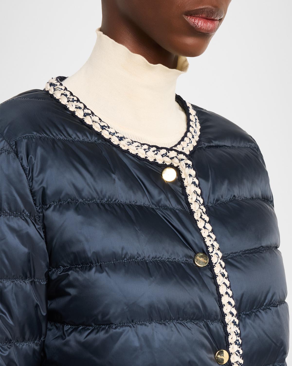 Quilted Braid-Trim Puffer Coat - thumbnail 5