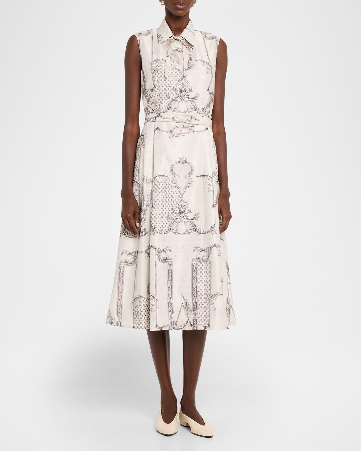 Sleeveless Paisley-Print Midi Dress - thumbnail 2