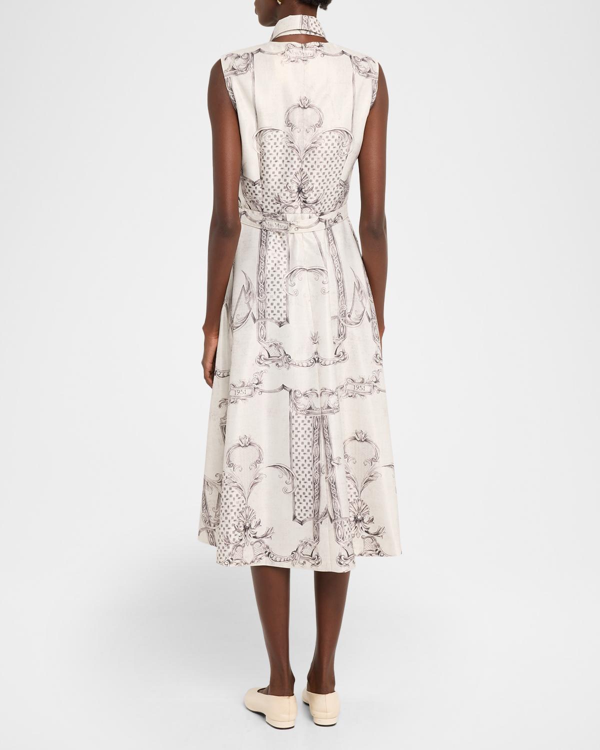 Sleeveless Paisley-Print Midi Dress - thumbnail 3