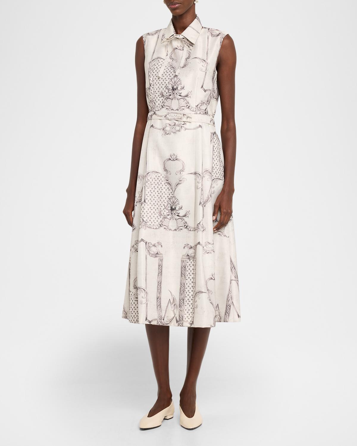 Sleeveless Paisley-Print Midi Dress - thumbnail 4