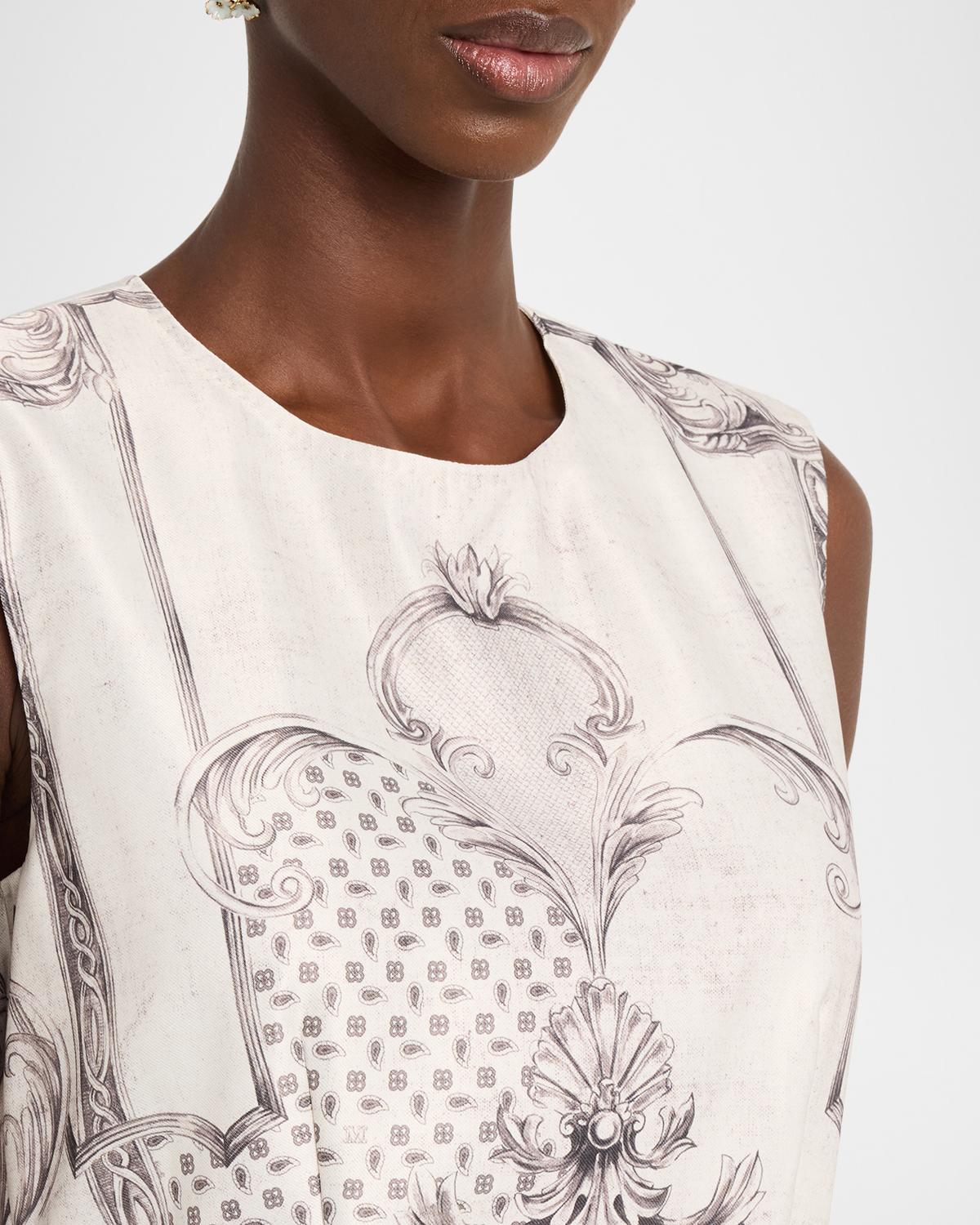 Sleeveless Paisley-Print Midi Dress - thumbnail 5