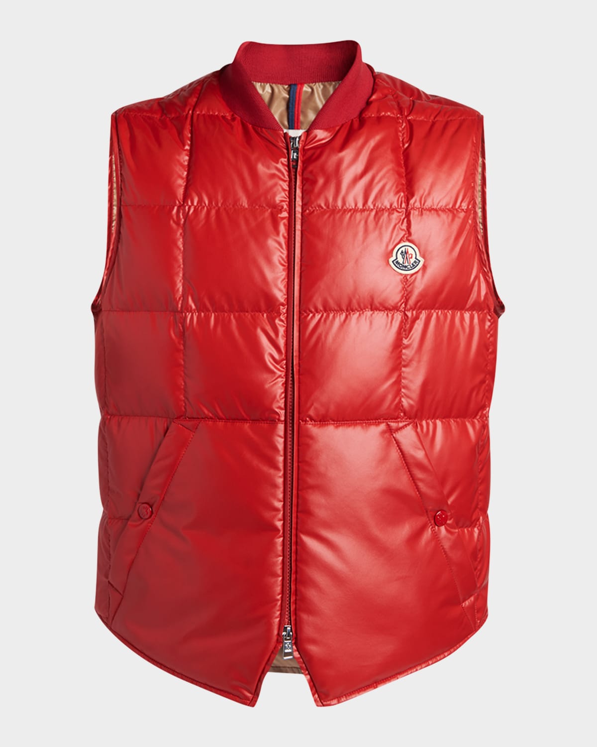 Moncler Men's Matte Polyester Quilted Vest | Neiman Marcus