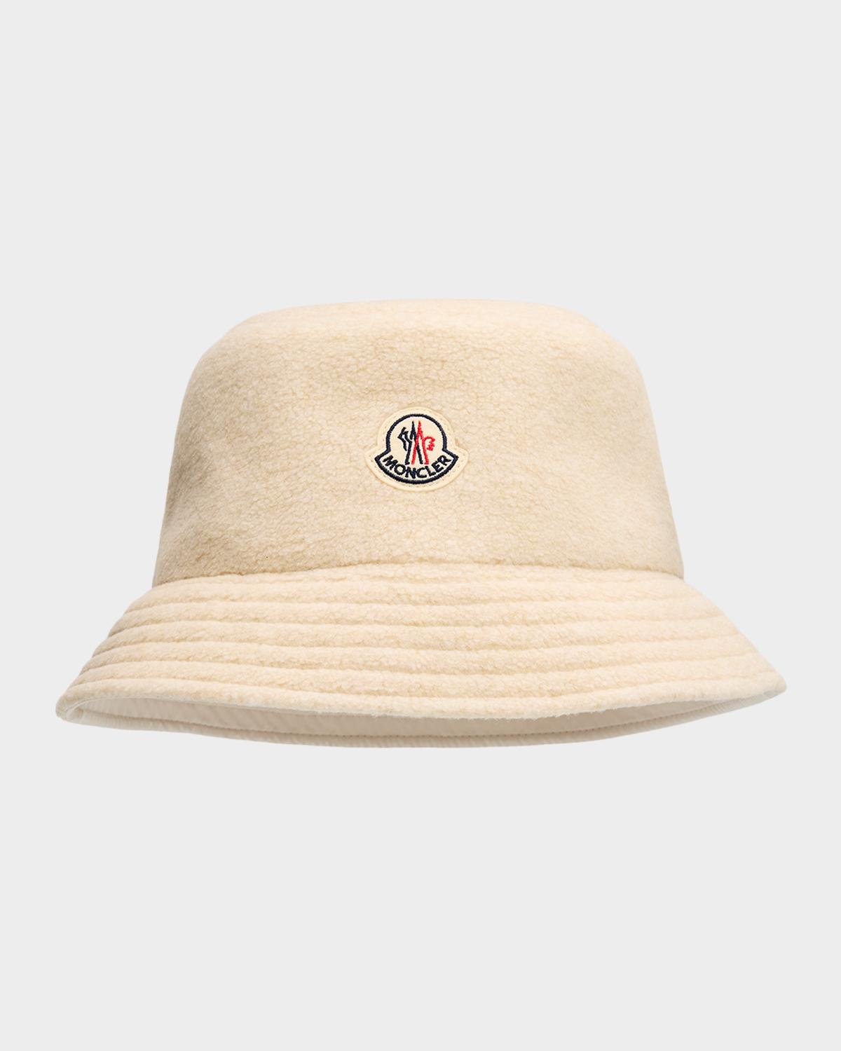 美品 2024年モデル MONCLER BUCKET HAT ワッペン メンズL Moncler Men's Reversible Teddy Fleece Bucket Hat | Neiman Marcus