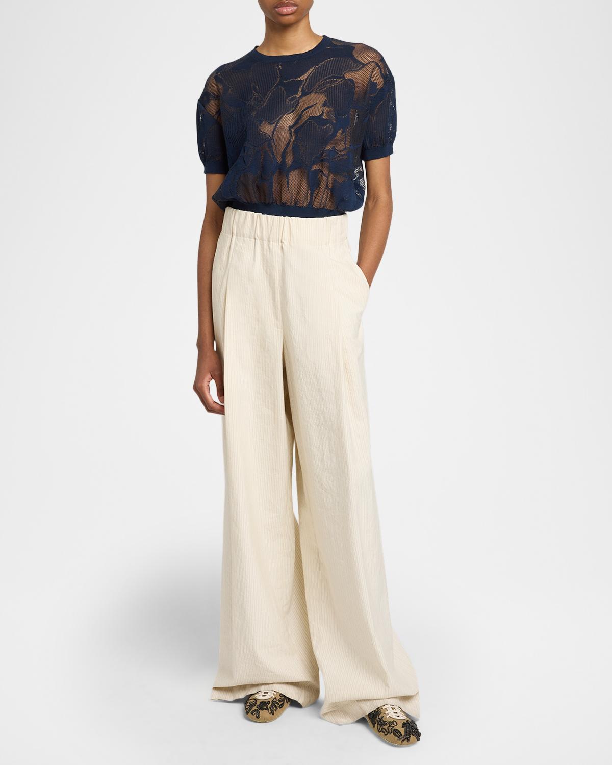 Pila Pinstriped Wide-Leg Pull-On Pants - thumbnail 2