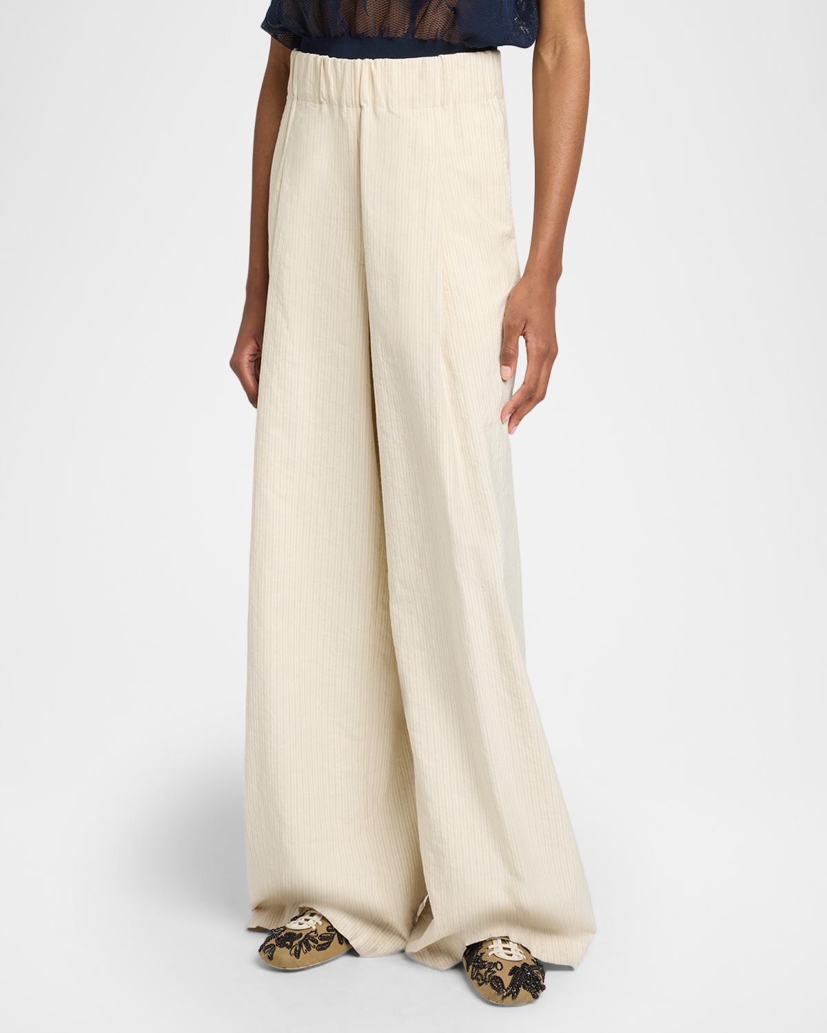 Pila Pinstriped Wide-Leg Pull-On Pants - thumbnail 4