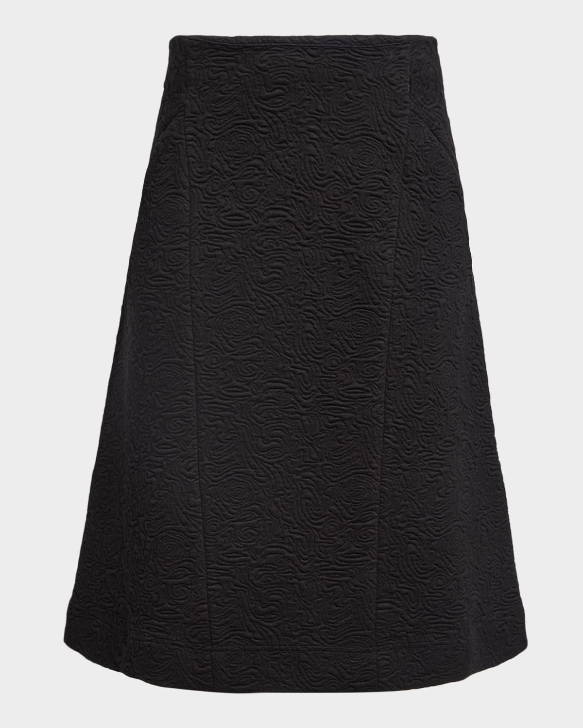 Dries Van Noten Paneled Abstract Jacquard Skirt | Neiman Marcus