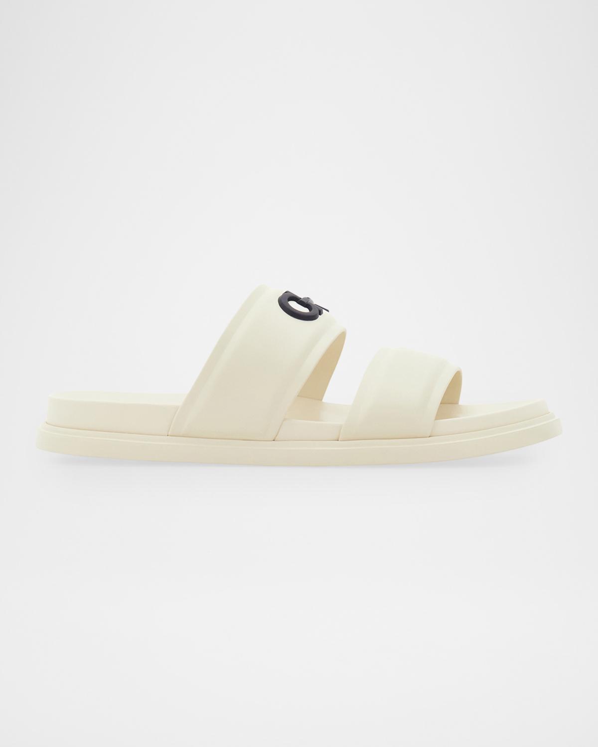 Men's Saint Bartheva Padded Leather Double-Strap Slide Sandals