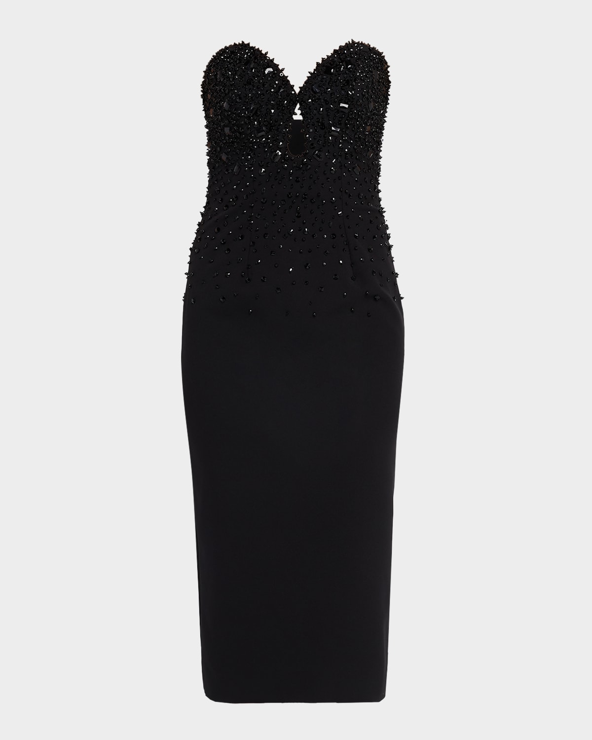 Robe midi col v noir Le Temps Des Cerises | La Redoute