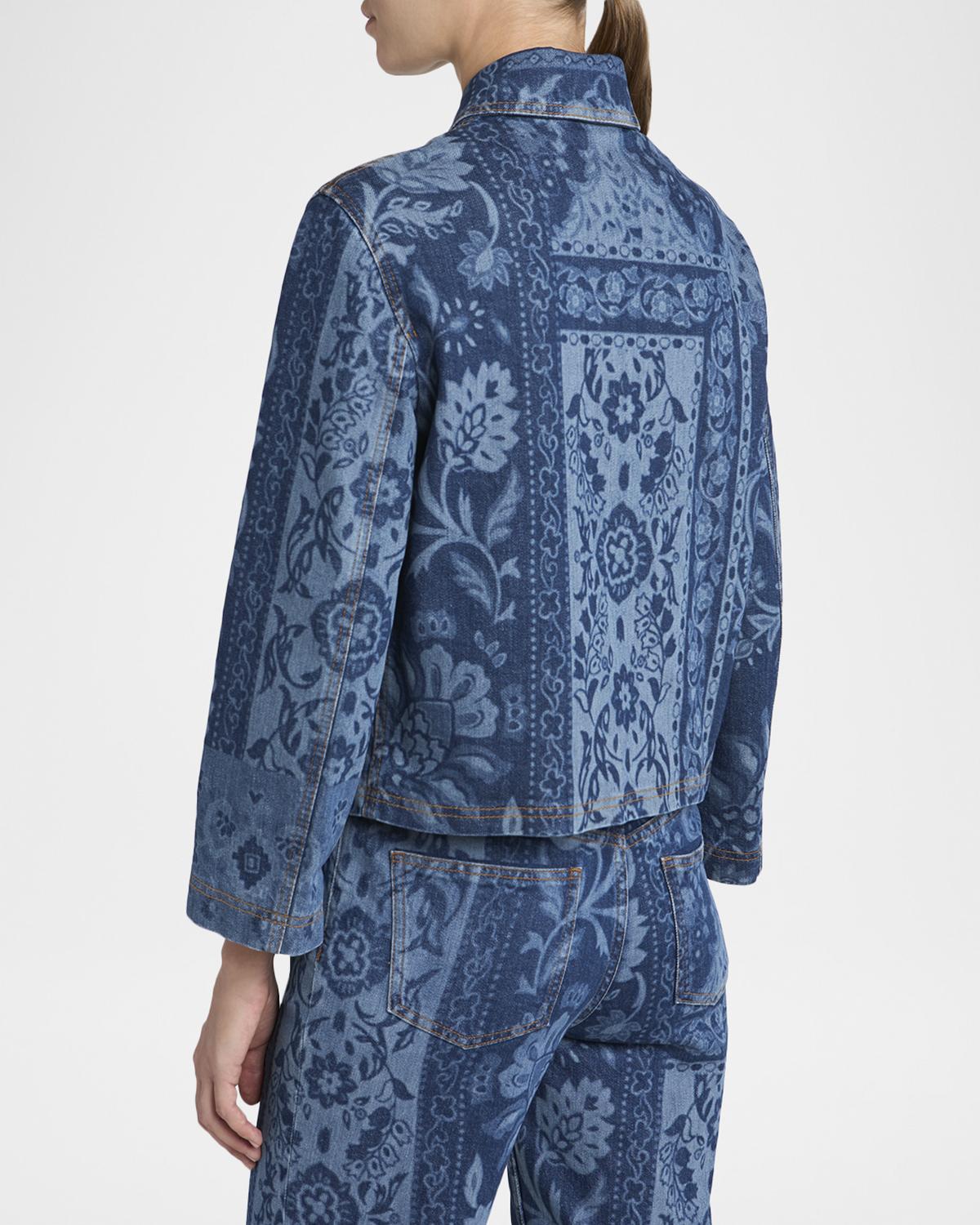 ETRO 자카드 데님 자켓