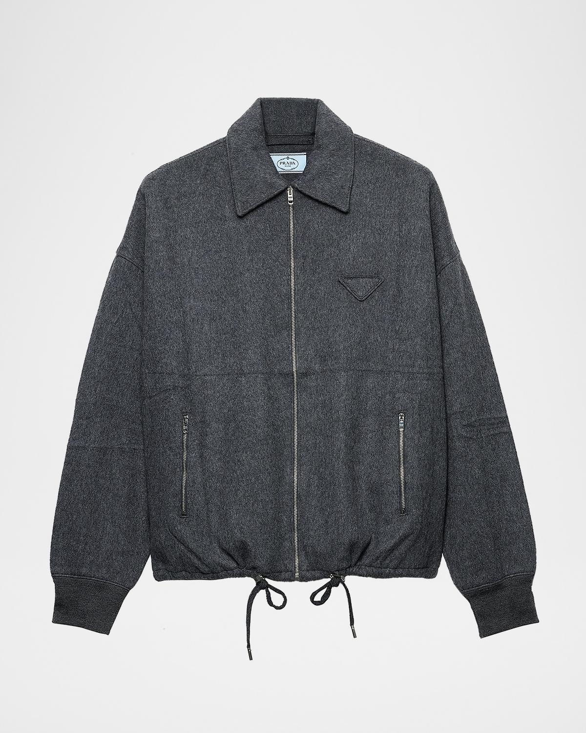 ジャケット・アウター 19SS PRADA wappen jersey blouson archive Prada Jersey Blouson Jacket | Neiman Marcus