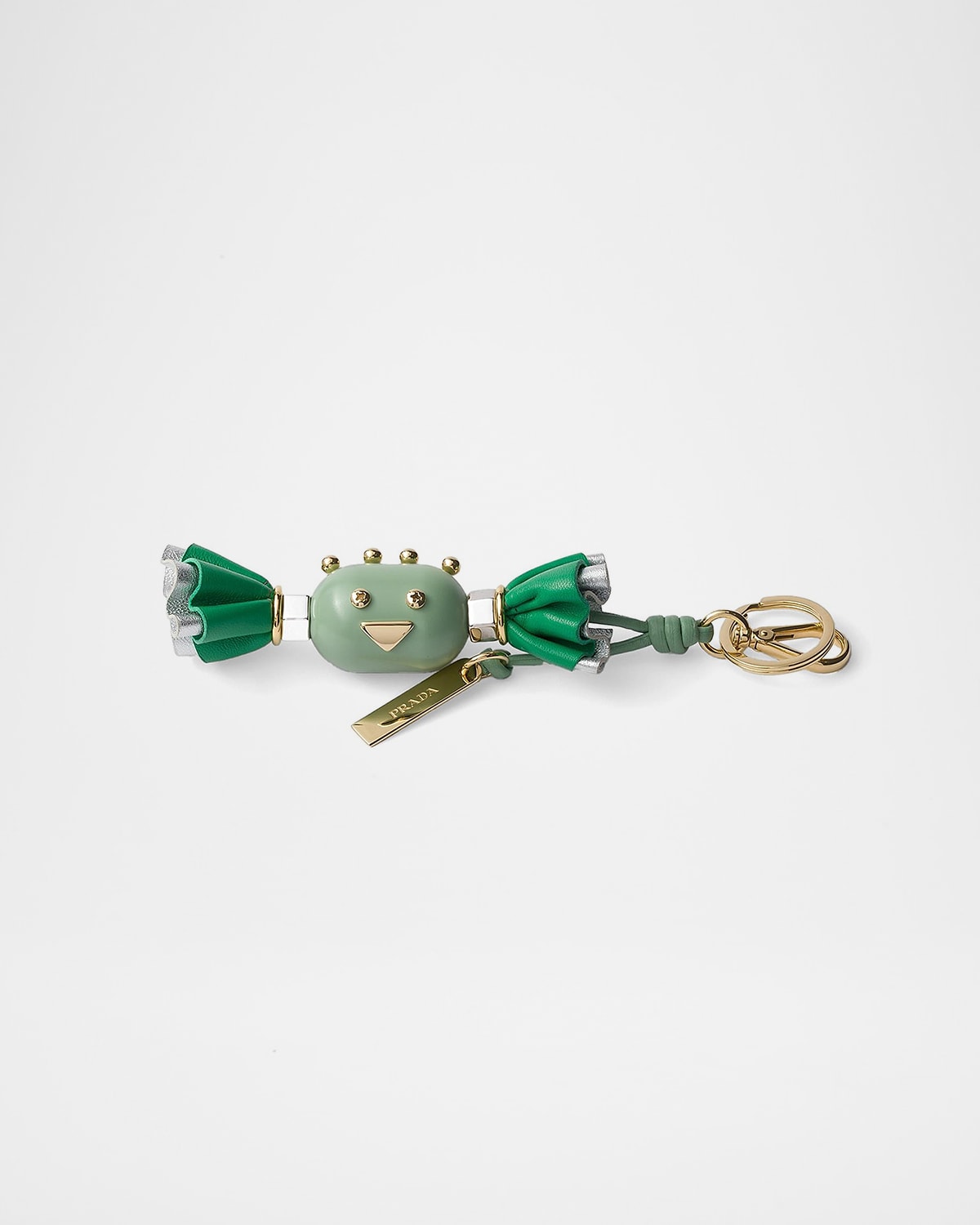 Candy Plexiglas and Leather Key Ring Charm | Neiman Marcus