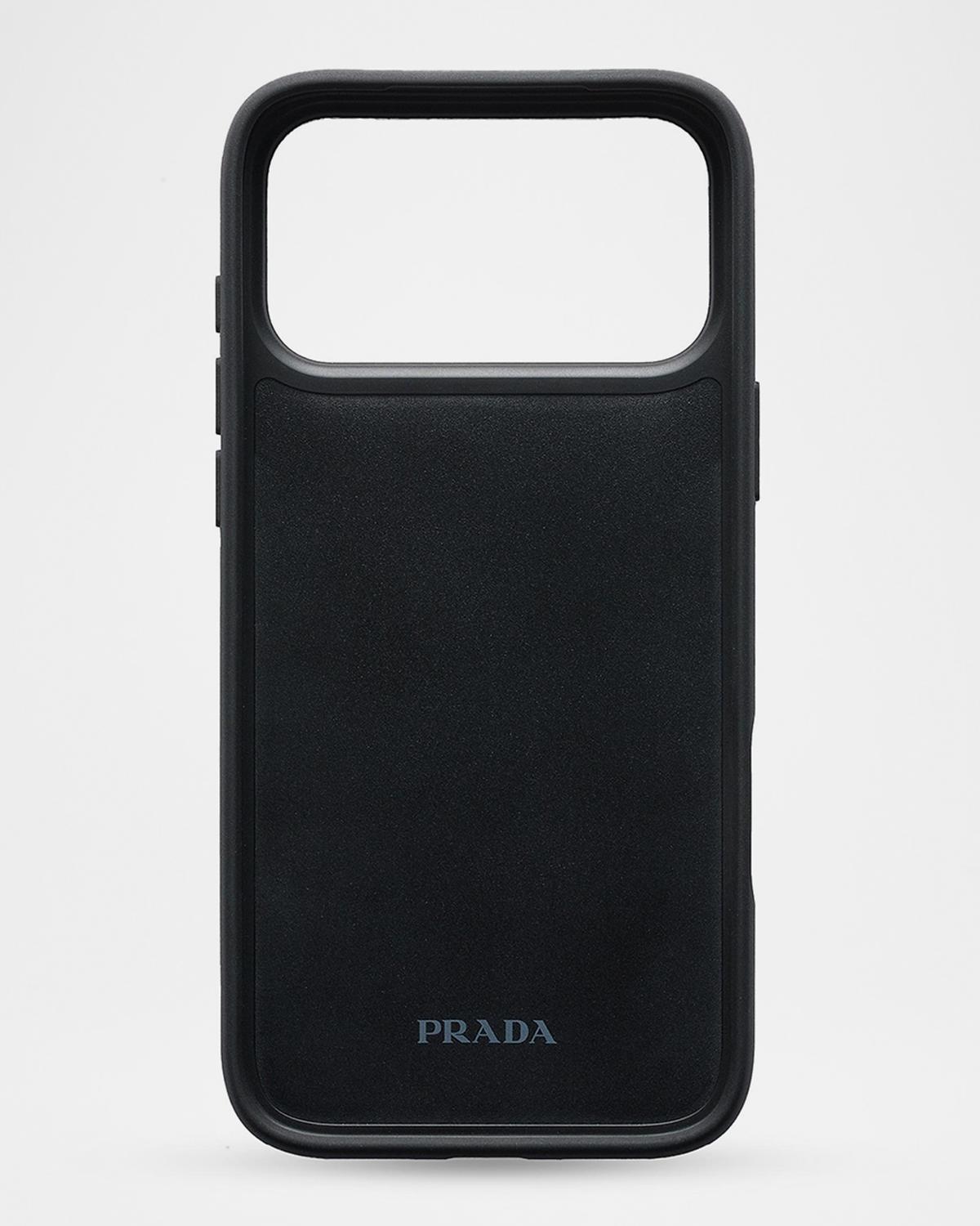 Prada Men's Saffiano Leather iPhone 17 Pro Max Phone Case | Neiman