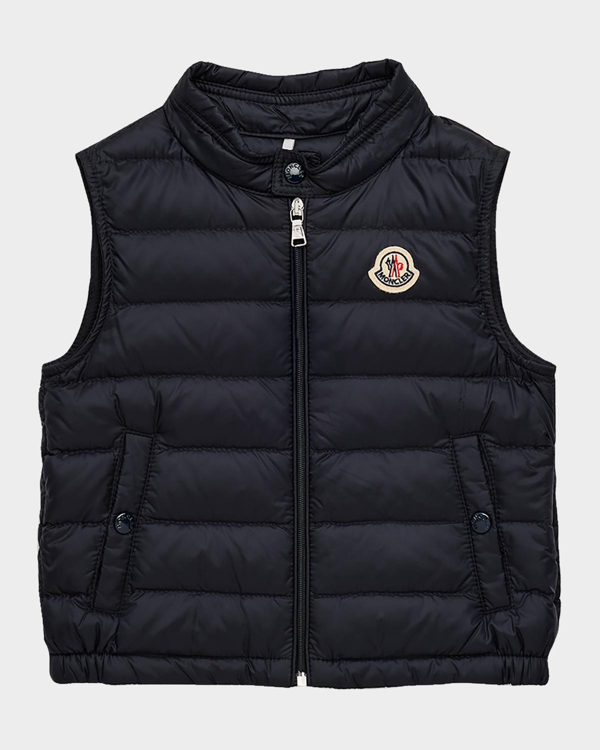 Moncler Boy's Amaury Packable Down Gilet, Size 3M-3 | Neiman Marcus