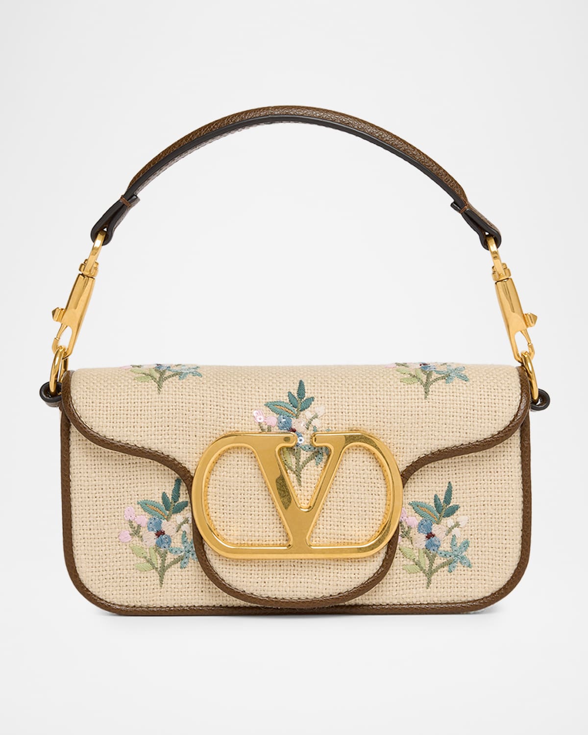 VALENTINO GARAVANI ビーズバッグ 2点セット 花柄 Valentino Garavani VSLING Mini Floral Rhinestone Top-Handle Bag