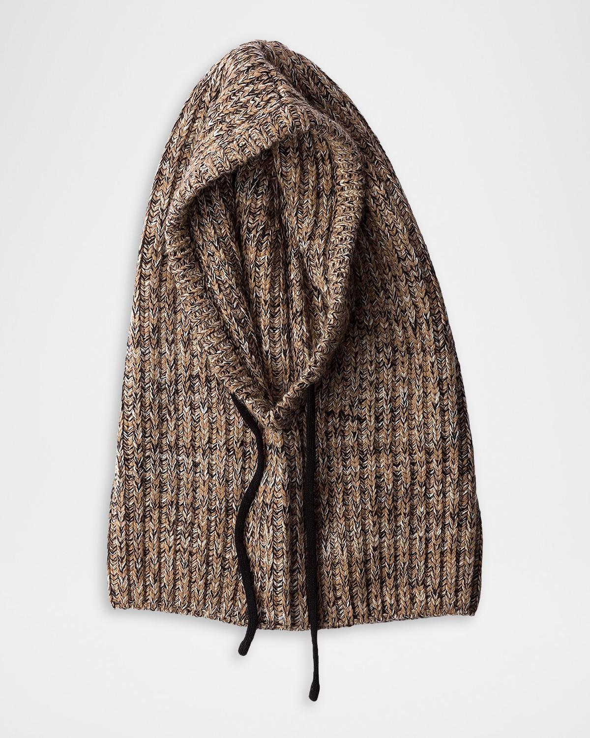 Prada Melange Knit Wool/Cashmere Hood | Neiman Marcus