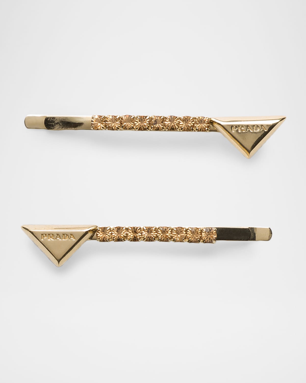 PRADAヘアピン Prada Embellished Brass Hair Clips, Set of 2 | Neiman Marcus