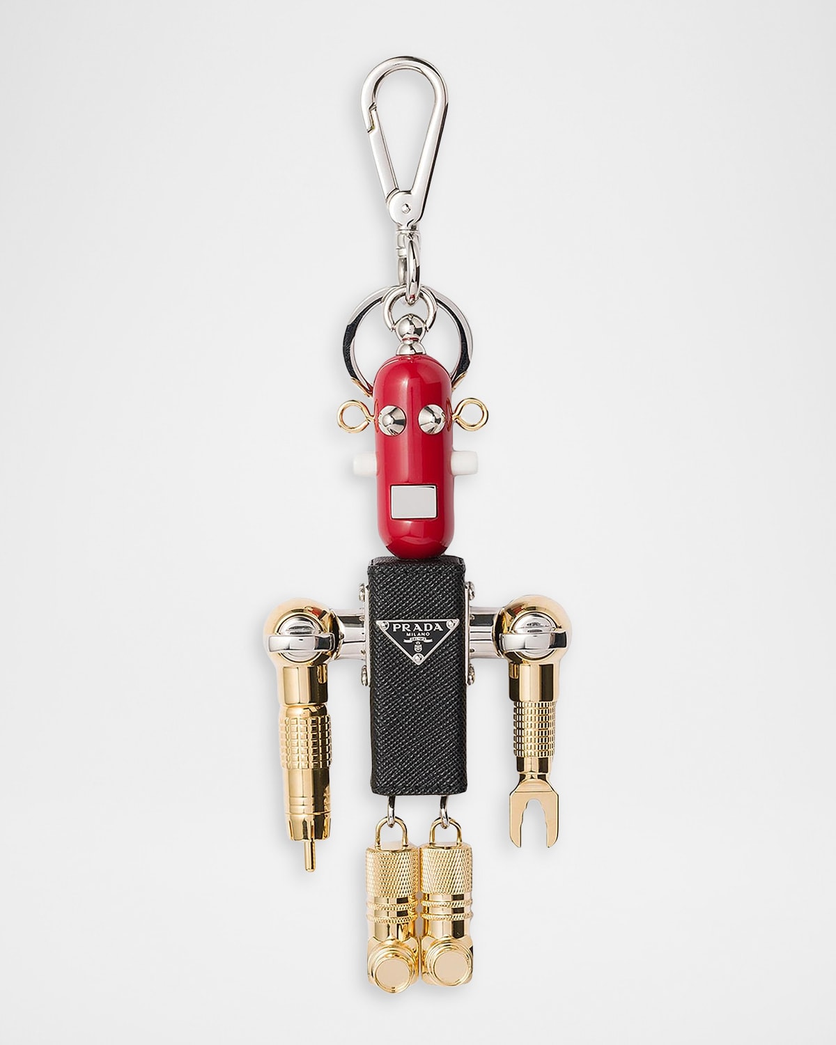 Prada Robot Saffiano Leather Keychain Bag Charm | Neiman Marcus