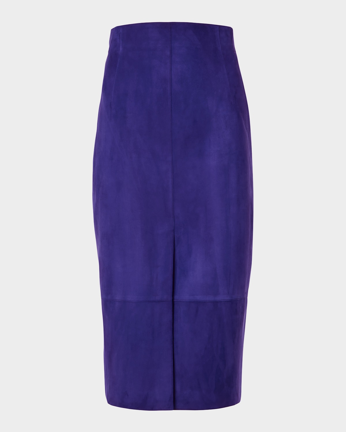 Akris Suede Front Slit Pencil Skirt | Neiman Marcus