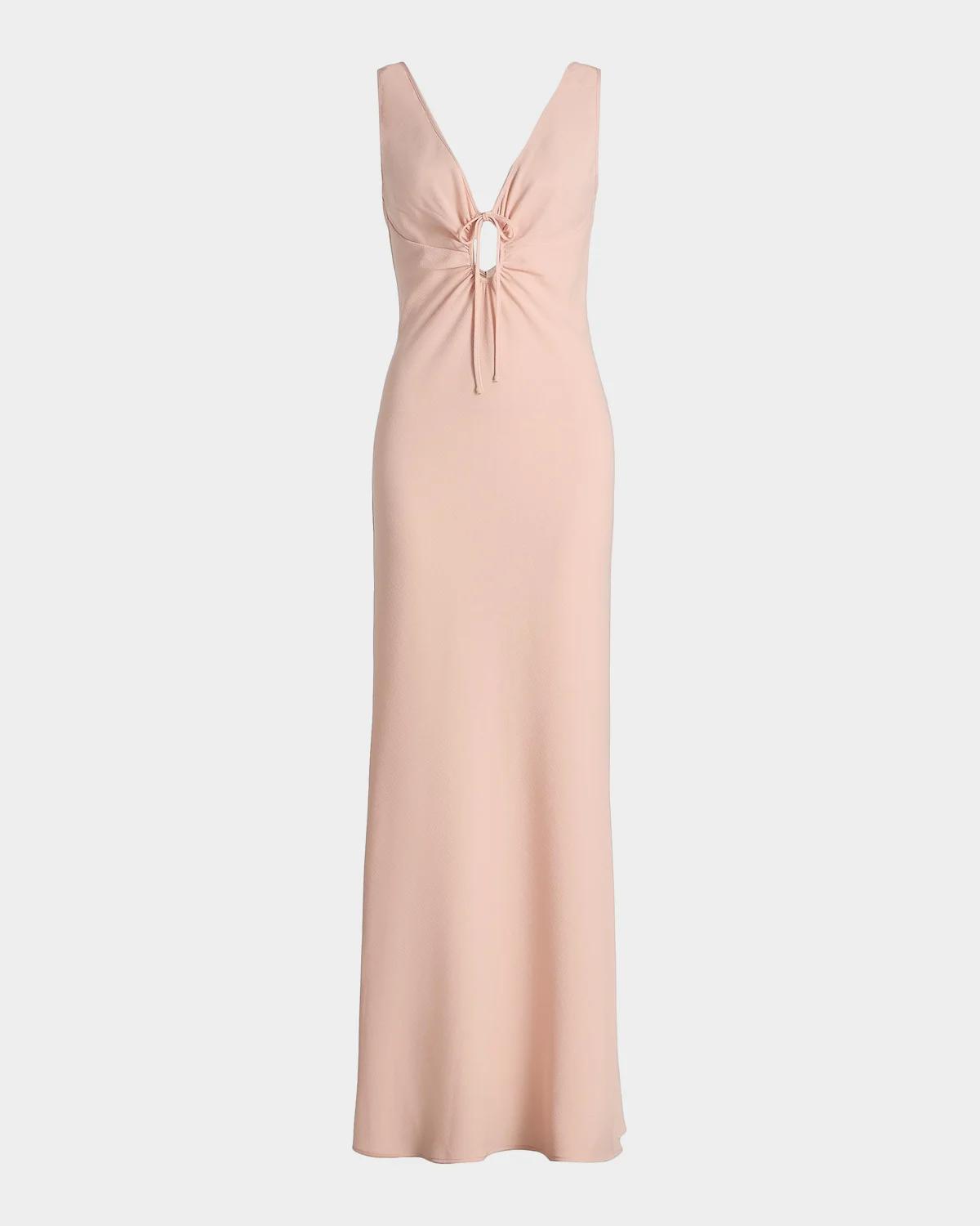 Reese Cut-Out Bias-Cut Maxi Dress