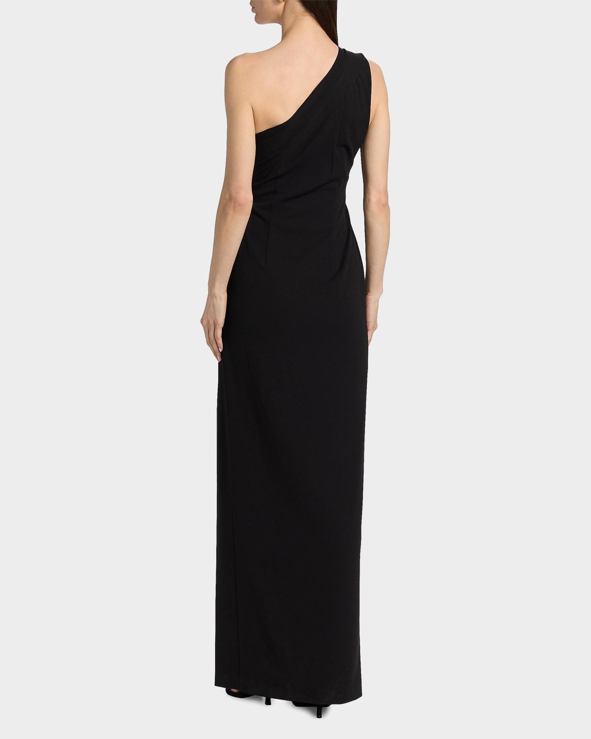 Arliss One-Shoulder Crepe Gown - thumbnail 3