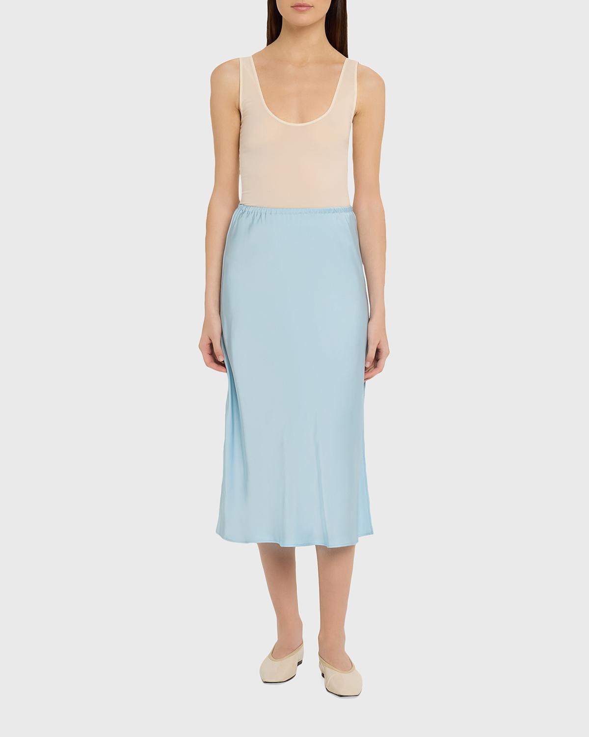 Pull-On Satin Slip Skirt - thumbnail 2