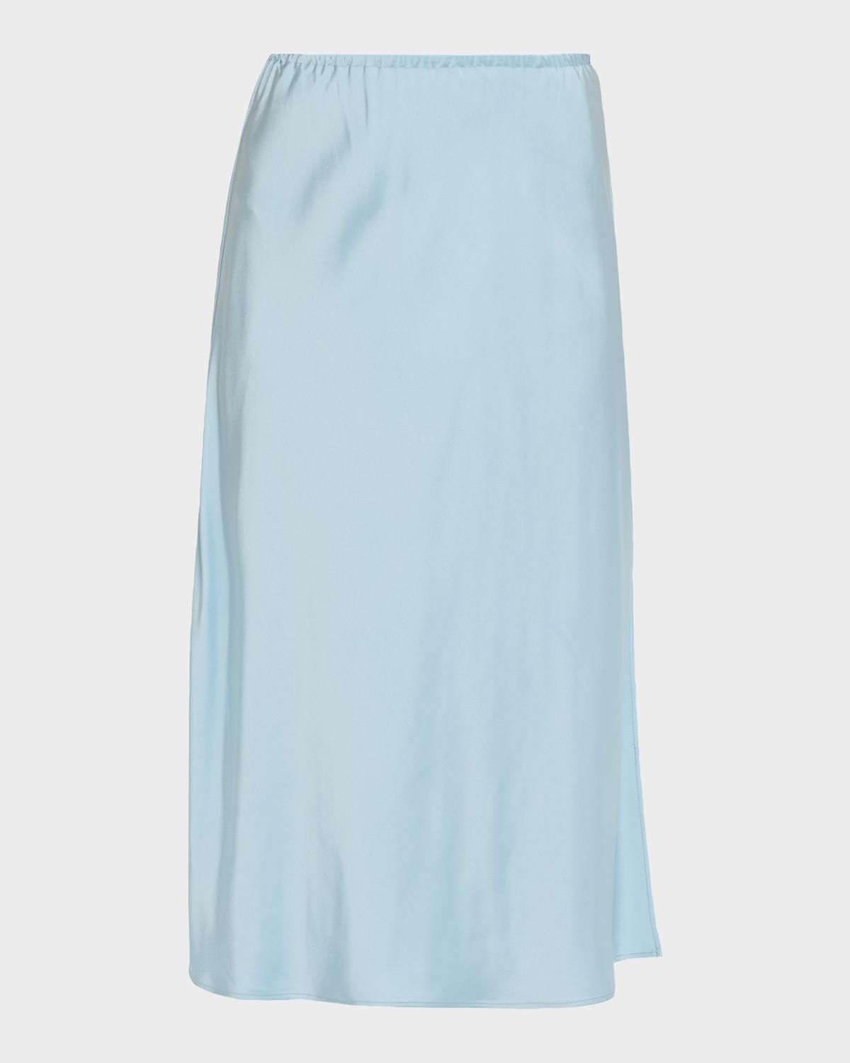 Pull-On Satin Slip Skirt