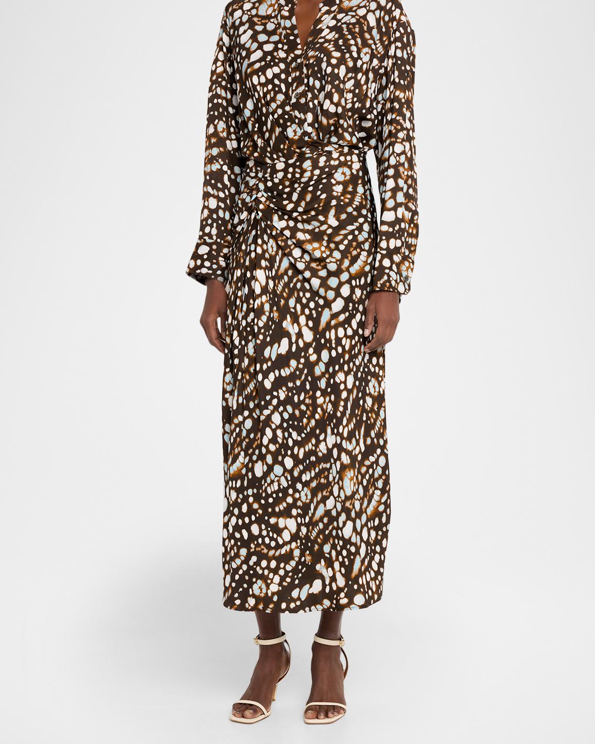 Jean Spotted Column Skirt - thumbnail 4