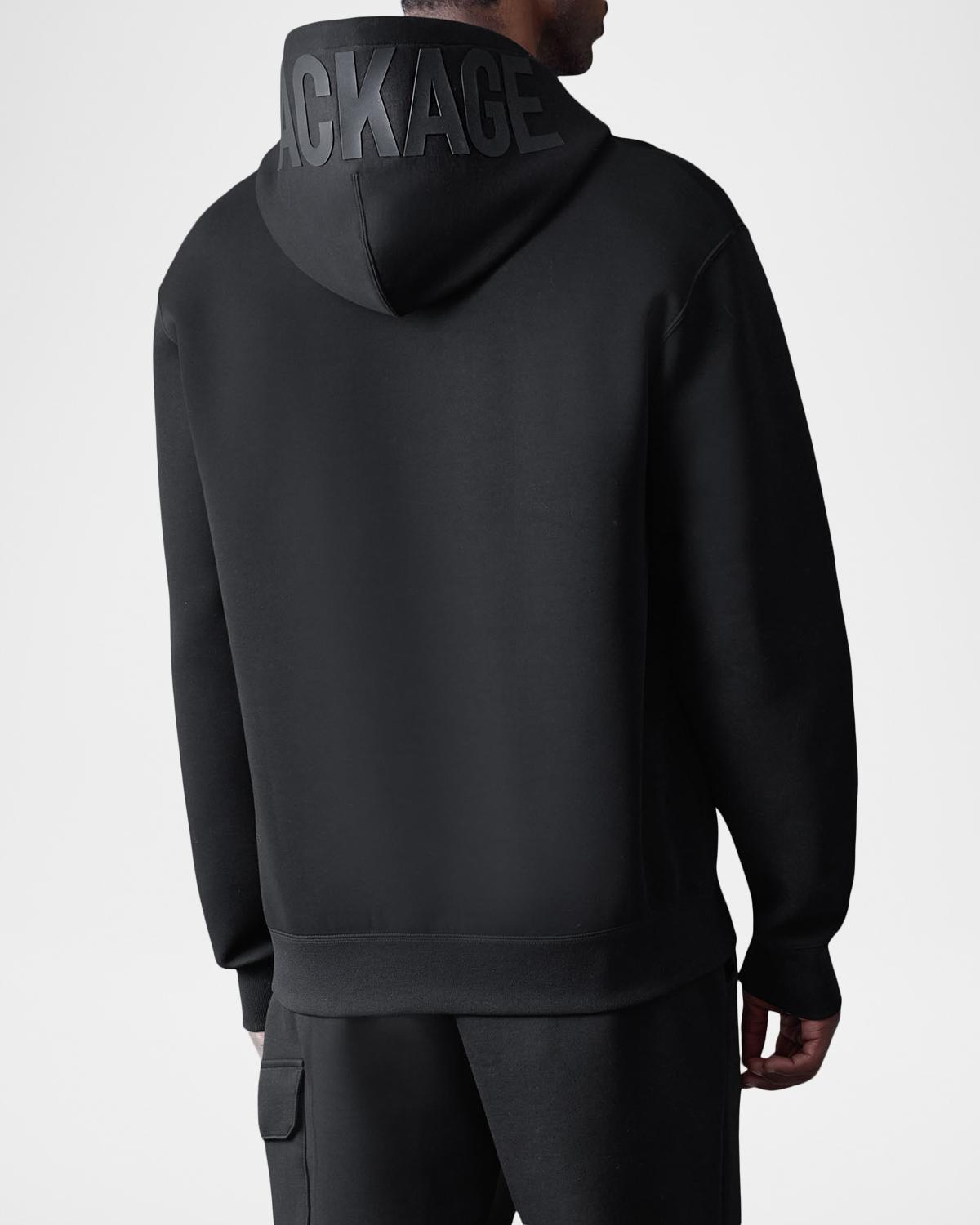 MACKAGE 남성 콜튼 더블페이스 저지 로고 후드티