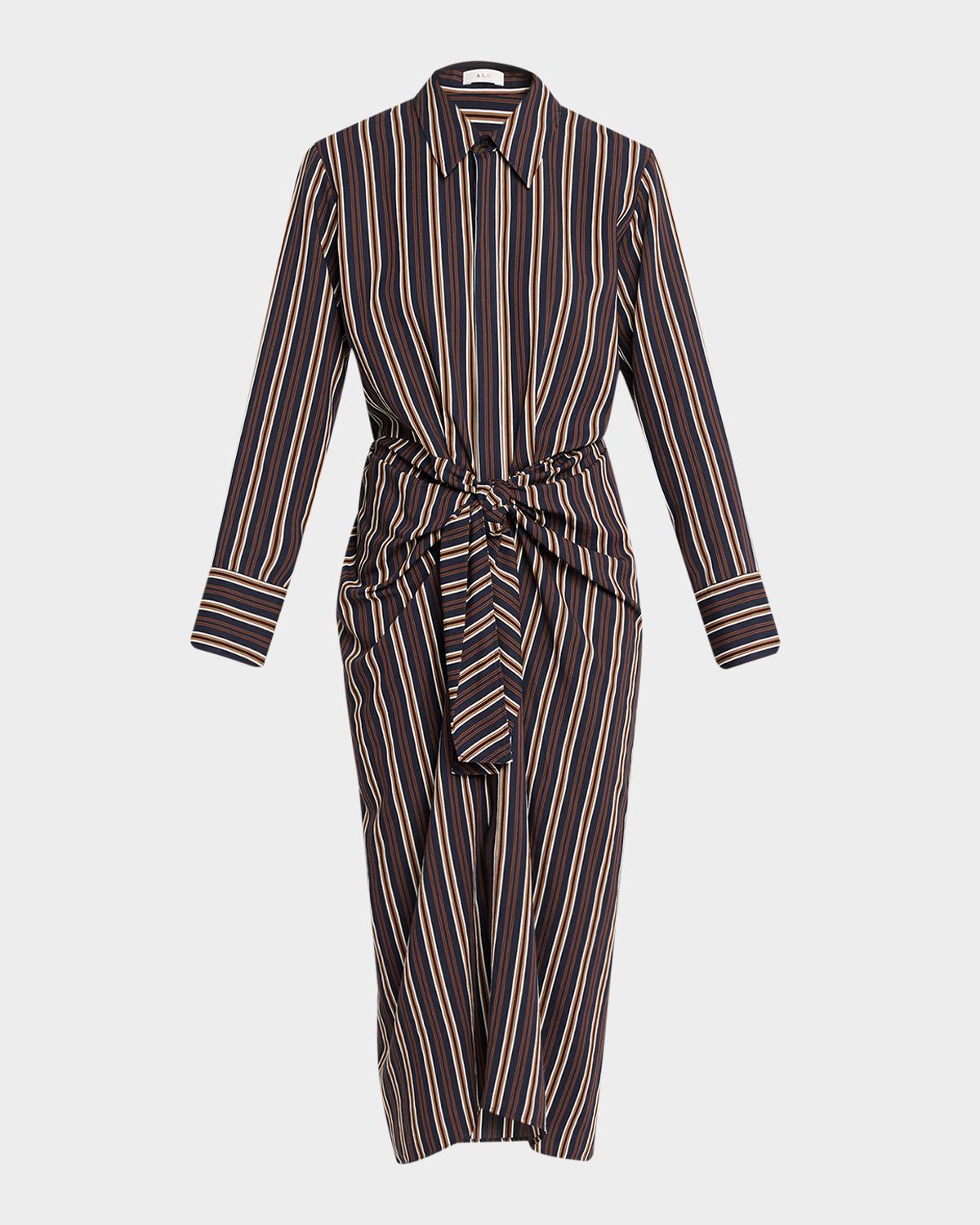 Mila Striped Midi Shirtdress