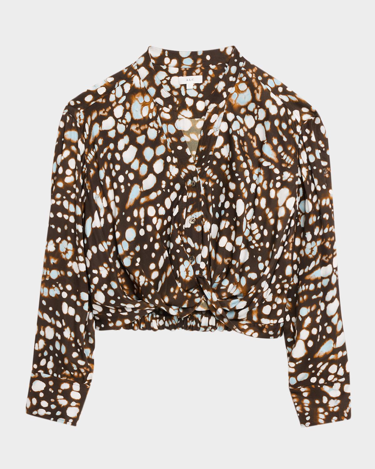 Luca Twist-Hem Cropped Top