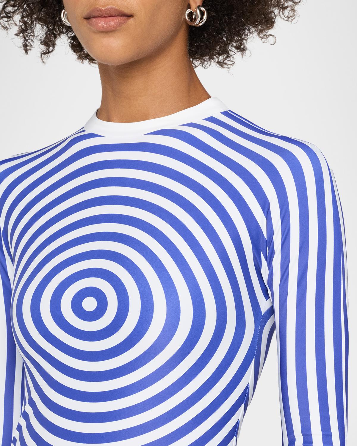 Target Print Jersey Long-Sleeve Maxi Dress - thumbnail 5
