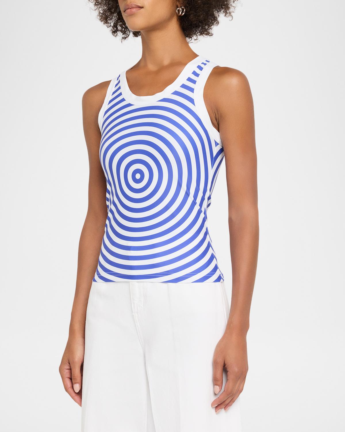 Target-Print Jersey Scoop-Neck Tank Top - thumbnail 4