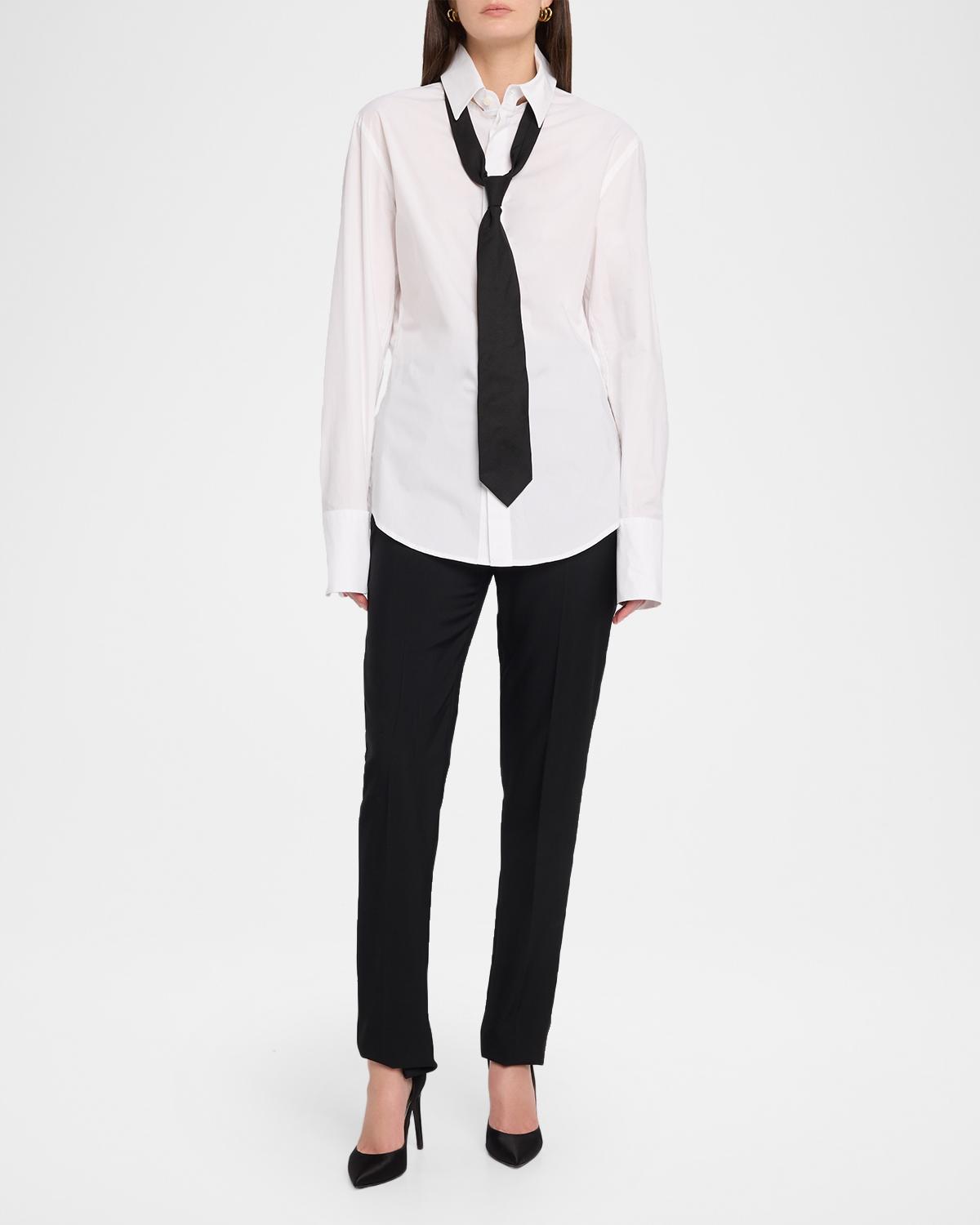 Fly Away Cutout Cotton Button-Down Shirt - thumbnail 2
