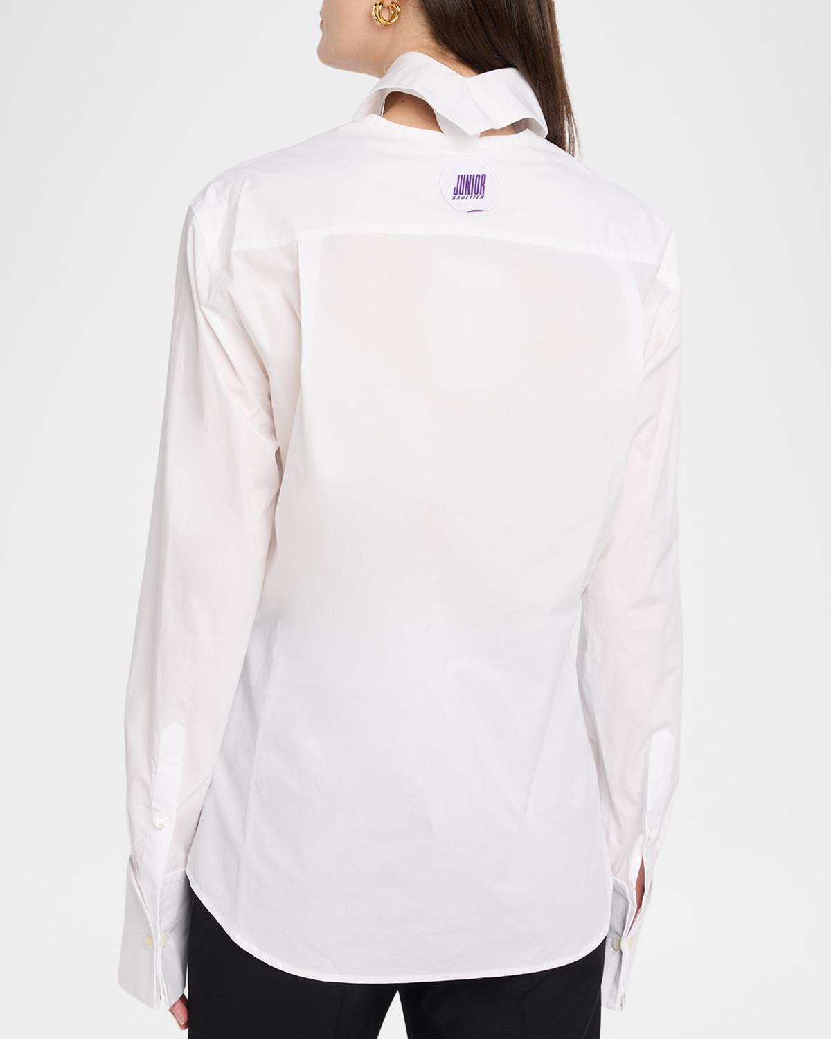Fly Away Cutout Cotton Button-Down Shirt - thumbnail 3