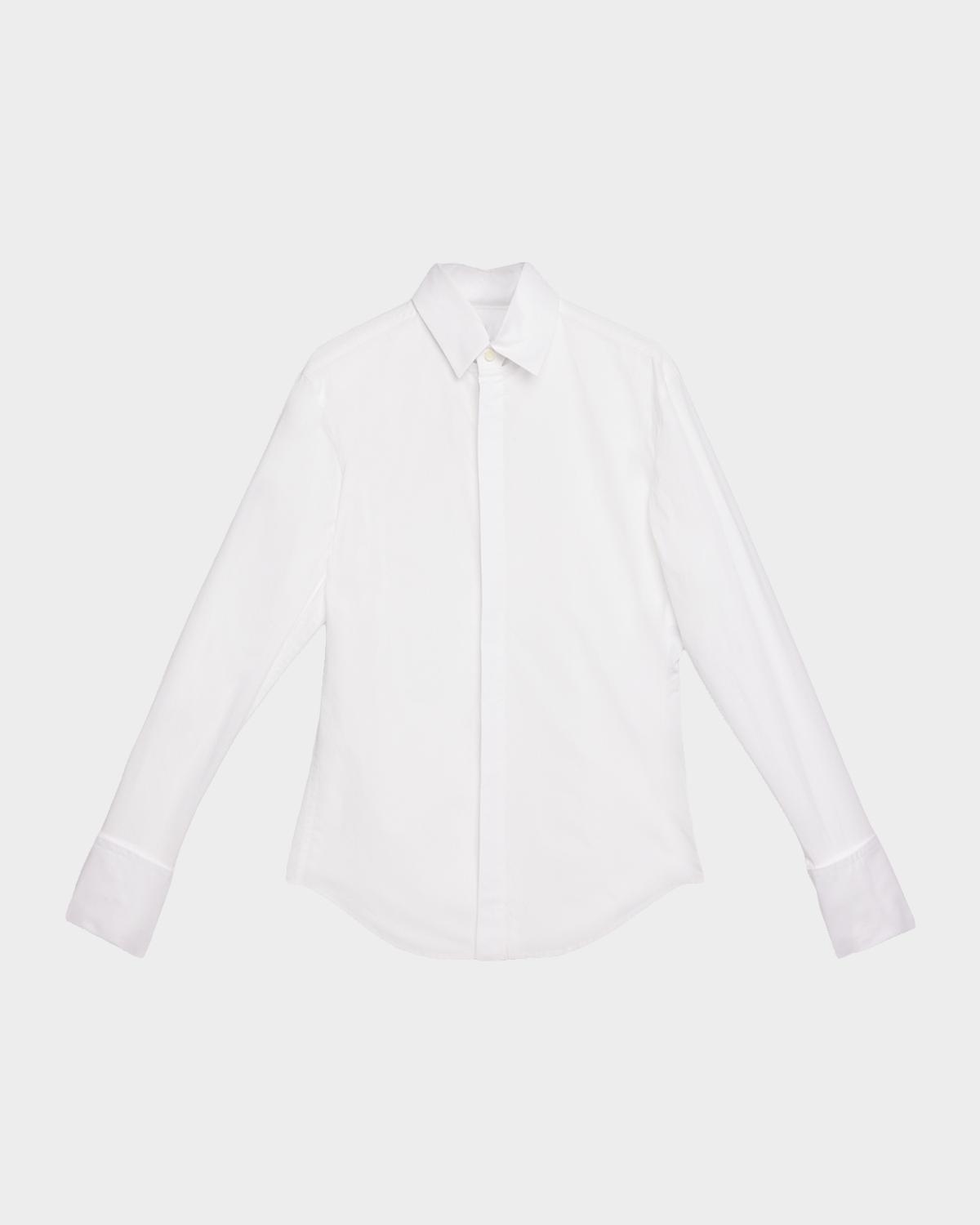 Fly Away Cutout Cotton Button-Down Shirt