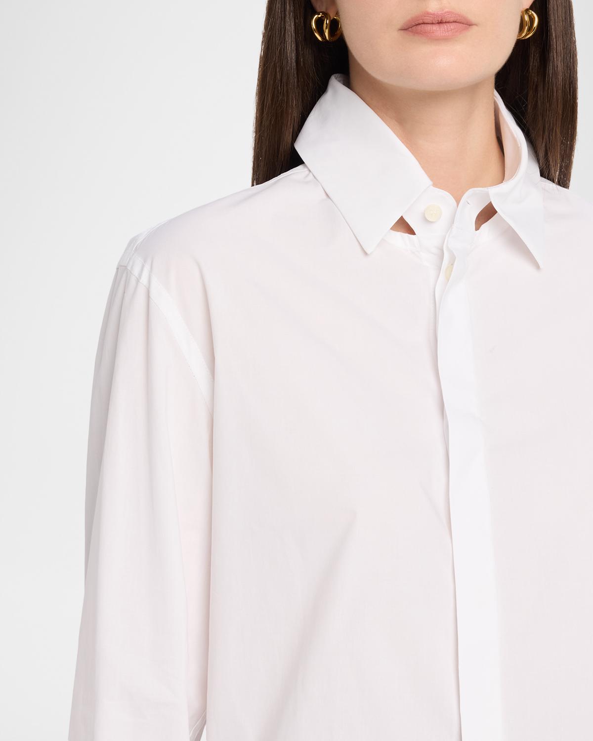 Fly Away Cutout Cotton Button-Down Shirt - thumbnail 5