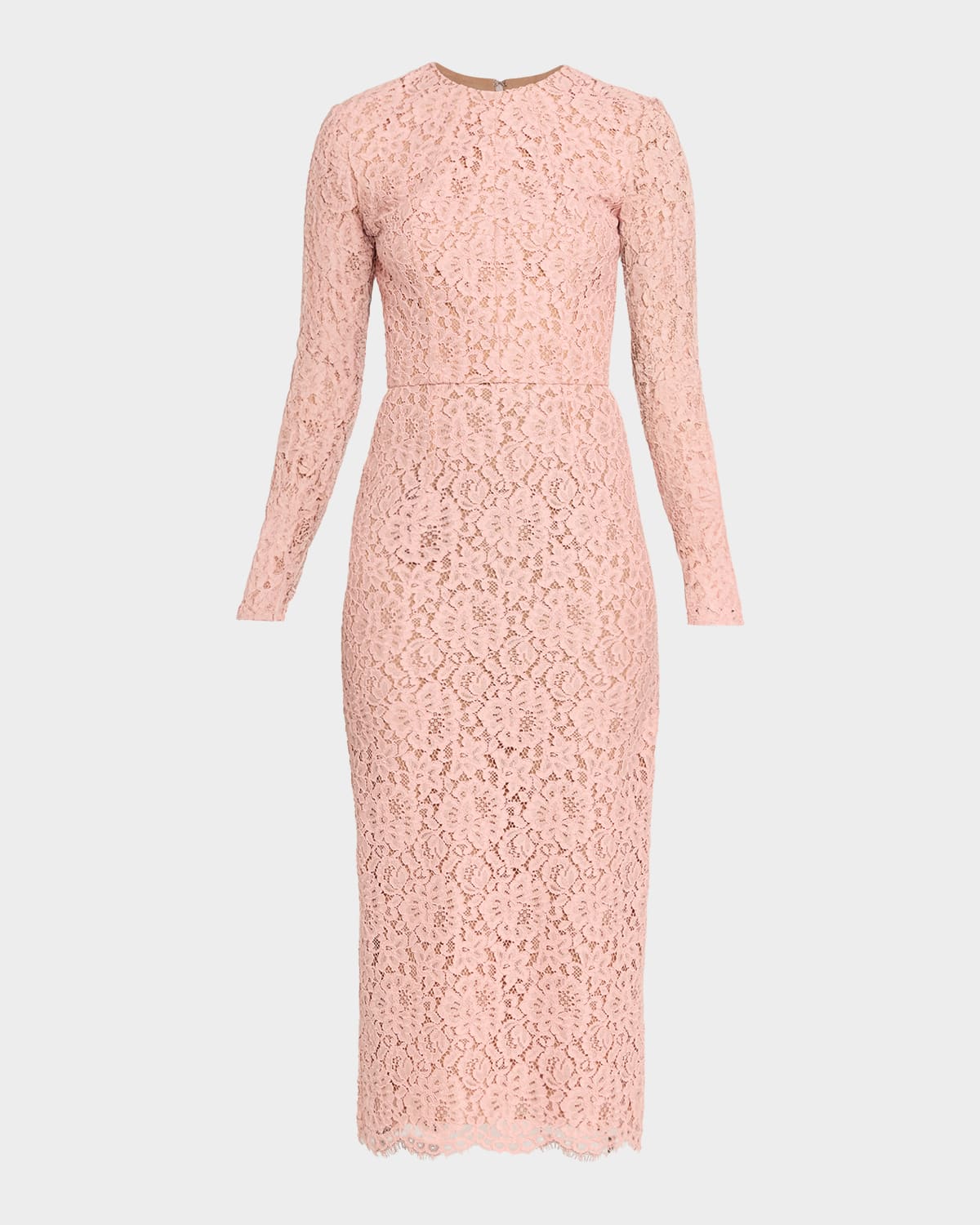 knee length dresses for ladies Lace Column Midi Dress – Endless Rose