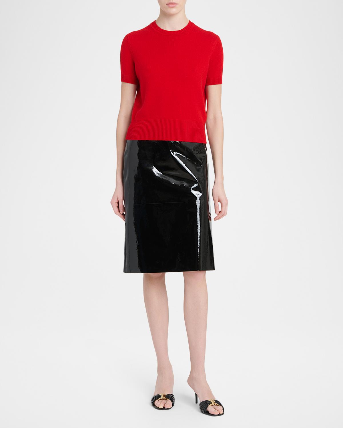 Patent Leather Pencil Skirt - thumbnail 2