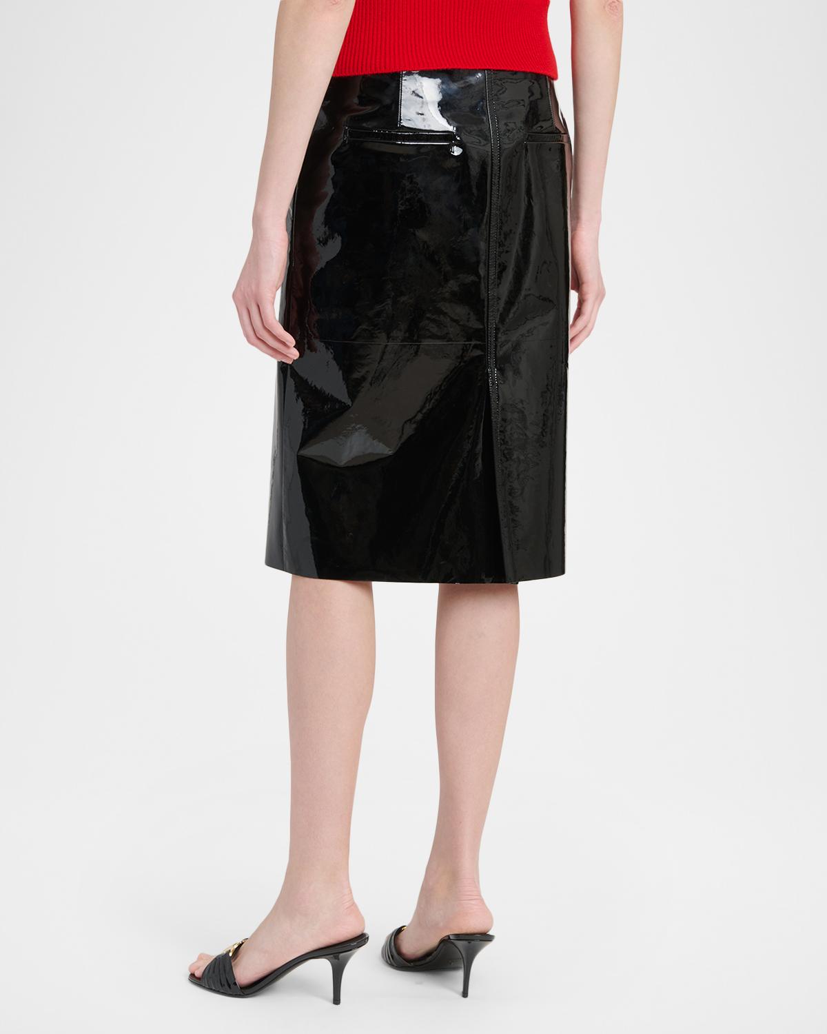 Patent Leather Pencil Skirt - thumbnail 3