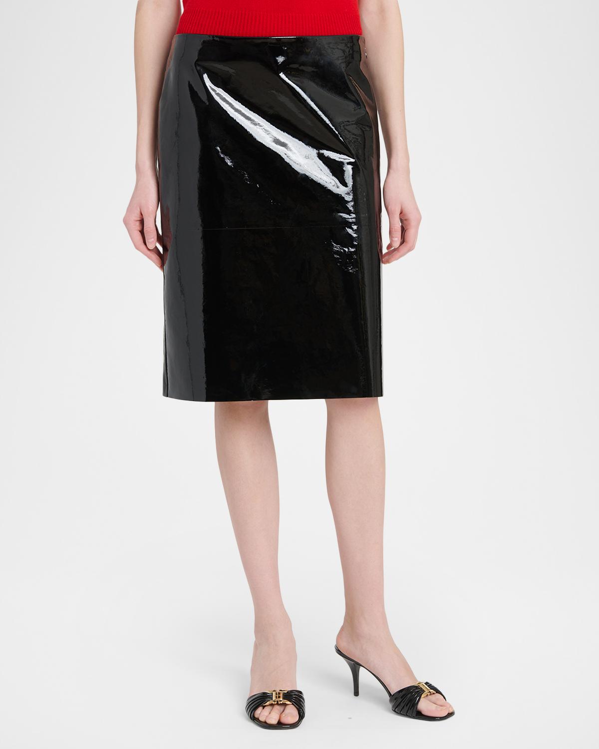 Patent Leather Pencil Skirt - thumbnail 4